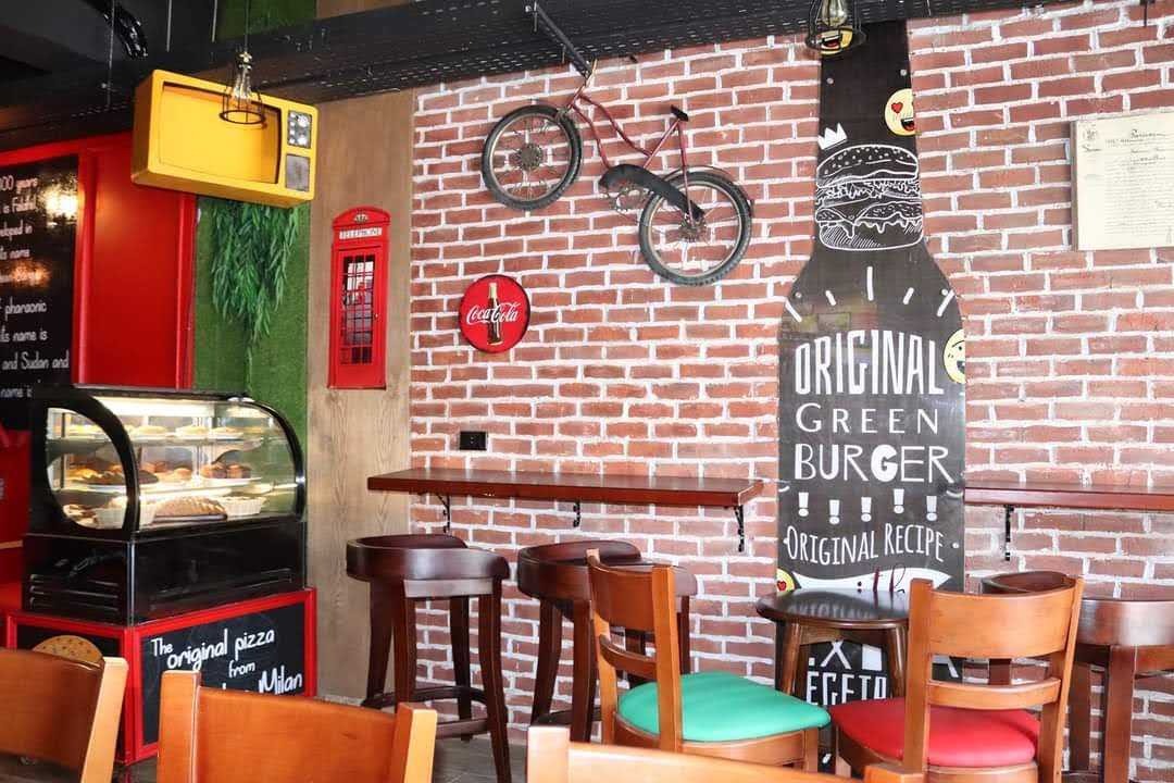 Interior design of Cafe Milano in Cairo, Egypt