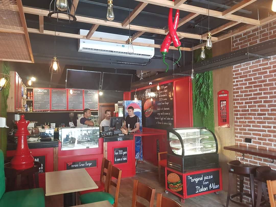 Interior design of Cafe Milano in Cairo, Egypt